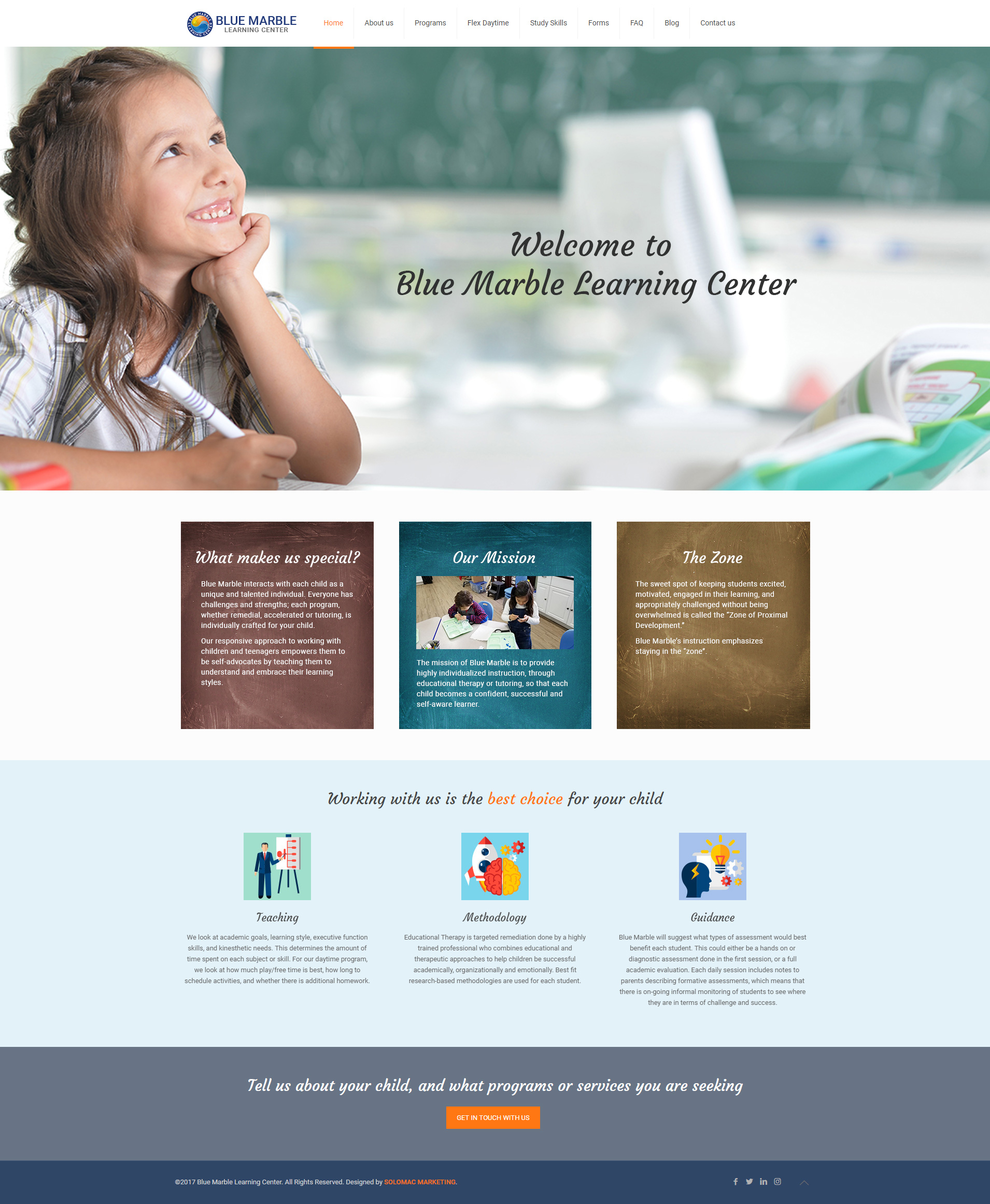 Blue Marble Learning Center Website
